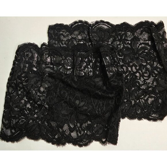 Black Stretch Lace Thigh Bands Anti-chafing Floral XL size CWide - Picture 4 of 6